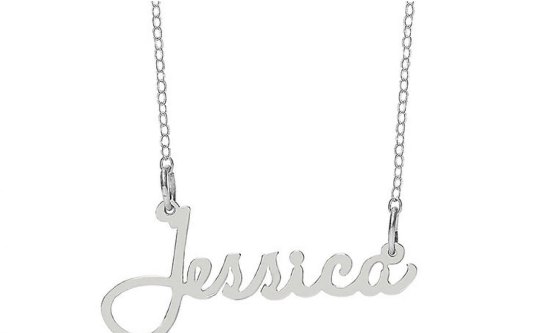 Zales’s: Script Name Necklace in Sterling Silver (1 Line) $17.99