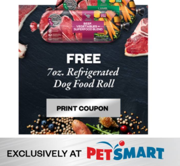 Free 7oz Refrigerated Dog Food Roll