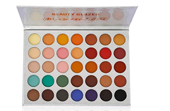 Amazon: Beauty Glazed Pigmented Matte and Shimmer 35 Colors Chunky Eyeshadow Palette -$5.94