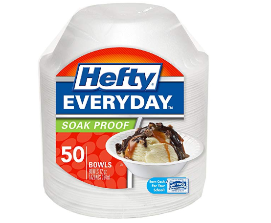 Amazon: Hefty Medium Round Disposable Foam Bowls – 50 Bowls – $2.12