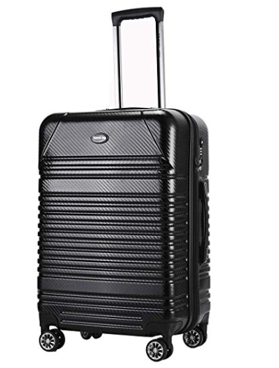 Amazon: $29.99 – Expandable Carry On Luggage Premium Carbon Fiber Suitcase 20inches