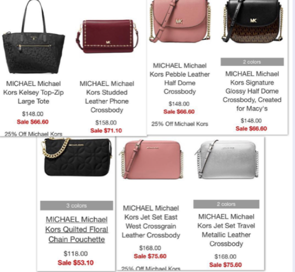 Macy’s: Michael Kors Handbag Sale