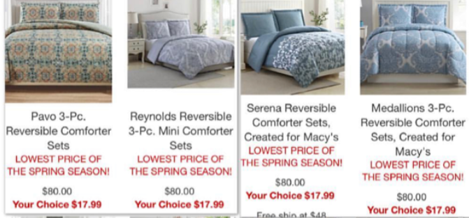 Macy’s: 3pc Comforter Sets – $17.99