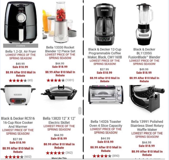 Macy’s: Bella/Black & Decker Small Appliances – $8.99 After Mail-In Rebate
