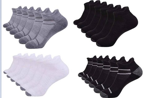 Amazon: Mens Ankle Athletic Socks with Performance Cushion Tab for Sports Running 6Pack – $5