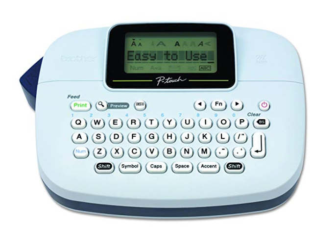 Amazon: Brother P-touch, PTM95, Handy Label Maker, 9 Type Styles, 8 Deco Mode Patterns, White – $9.99