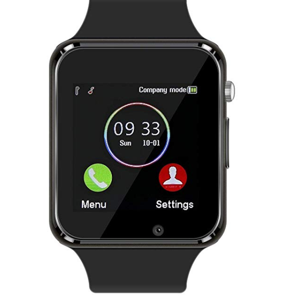 Amazon: Smart Watch Bluetooth Fitness Tracker, Qidoou Android iOS Compatible Smartwatch of SIM SD Card Slot, Waterproof Pedometer Sleep Calorie Monitor Call/Message Music Clock for Kids Men Women (Black) – $13.49