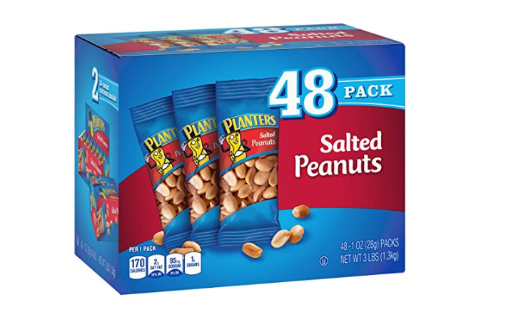 Amazon: Planters Salted Peanuts – 48 Pack – $7.48