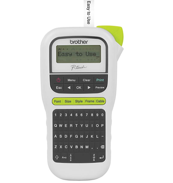 Amazon: Brother P-touch, PTH110, Easy Portable Label Maker, Lightweight, QWERTY Keyboard, One-Touch Keys, White – $9.99