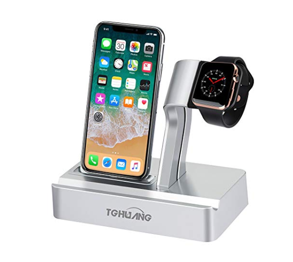 Amazon: TGHUANG Mobile Desktop Beautiful Integrated Charging Stand Compatible with Apple iWatch 1/2/3 iPhone 6/7/8 – $6.49