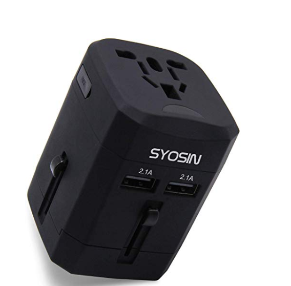 Amazon: Travel Adapter, SYOSIN International Travel Adapter, USB Wall Charger, USB Wall Plug Adapter – $3.80