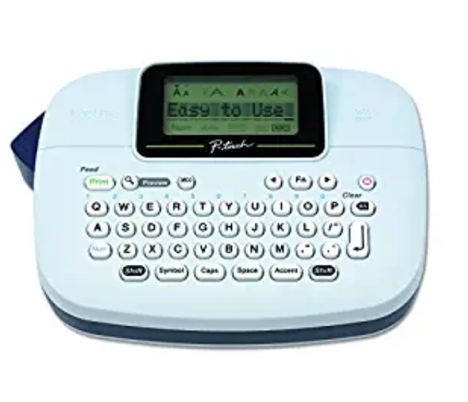 Amazon: Brother P-touch, PTM95, Handy Label Maker, 9 Type Styles, 8 Deco Mode Patterns, White -$9.99