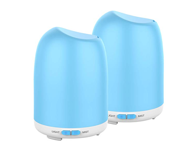Amazon: Essential Oil Diffuser, 2 Pack Aromatherapy Diffuser for Essensial Oils Portable Ultrasonic Cool Mist Humidifier – $11.99