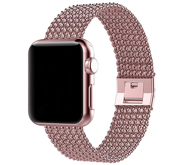 Amazon: BMBMPT Sport Bands Compatible with Apple Watch 38mm 40mm 42mm 44mm Stainless Steel Mesh Replacement Band with Adjustable Closure for Watch Series 4/3/2/1 (Rose Gold, 38mm/40mm) – $5.49