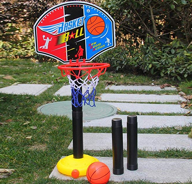 Amazon: HOTUEEN Portable Indoor Outdoor Kids Adjustable Height Basketball Stand – $12