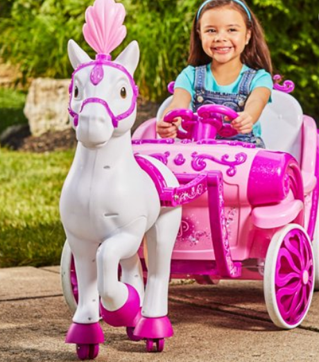 Walmart: Disney Princess Royal Horse and Carriage Girls 6V Ride-On Toy by Huffy