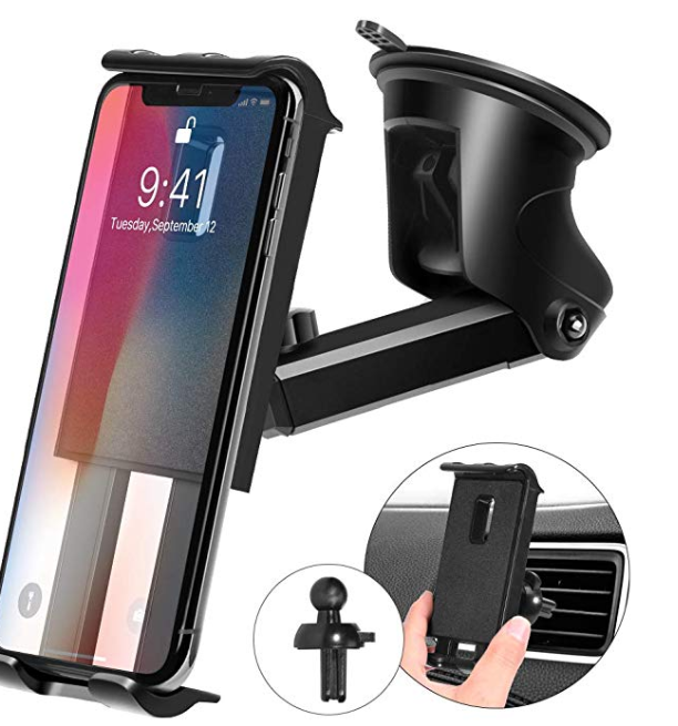 Amazon: Kaome 3 in 1 Phone Holder for Car Phone Mount Suction Cup Universal Air Vent Windshield Dashboard – $4.00