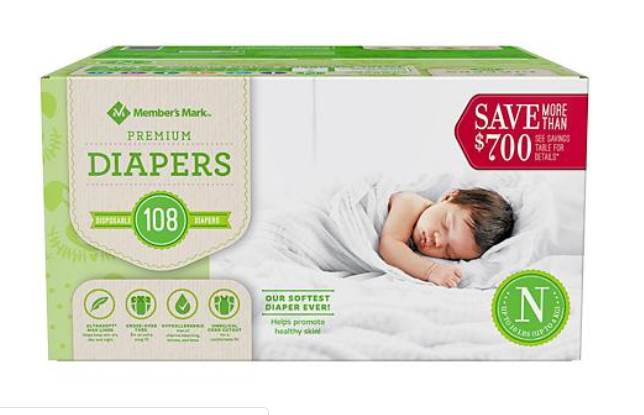 Sam’s Club: Member’s Mark Premium Baby Diaper – $6.98