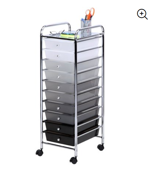 Walmart: Honey Can Do Rolling Storage Cart with 10 Shaded Drawers – $20.67