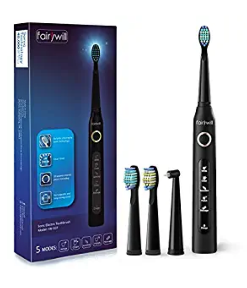 Amazon: Electric Toothbrush with three brush heads – $9.49
