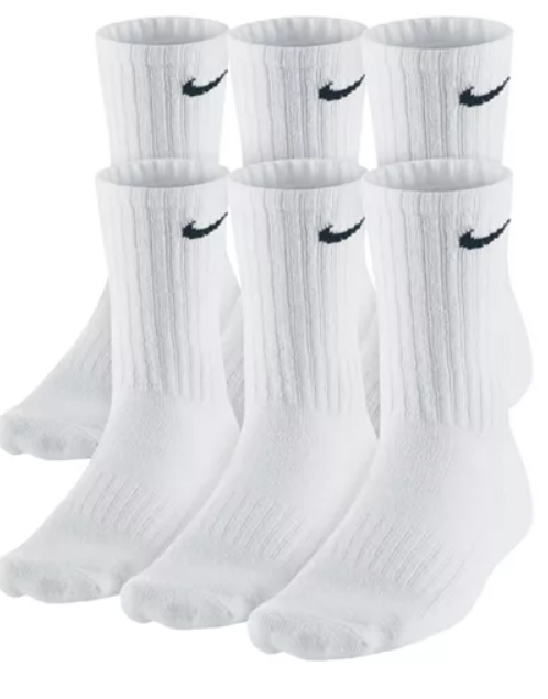Macy’s: Nike Men’s Cotton Crew Socks 6-Pack – $11.99