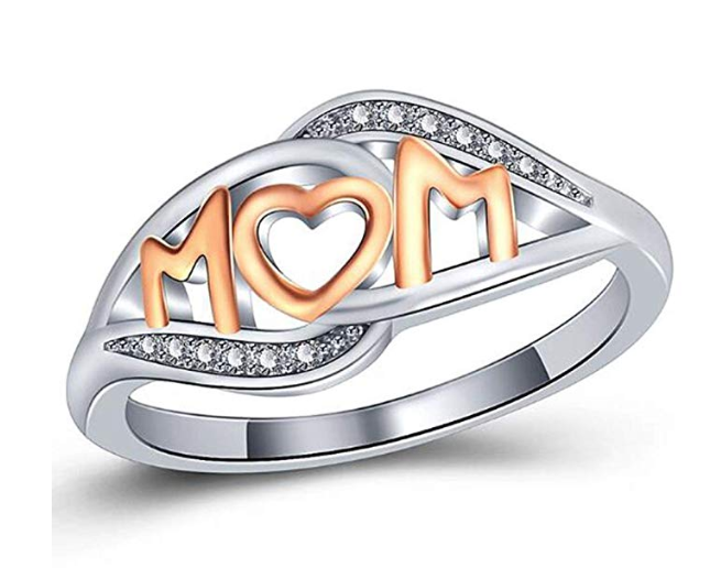 Amazon: Jude Jewelers Platinum Plated Mom’s Ring – $4.99