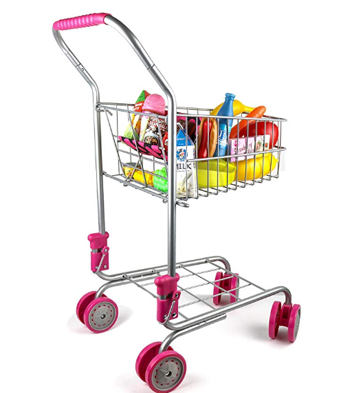 Amazon: Precious Toys Kids & Toddler Pretend Play Shopping Cart with Groceries – $14.98