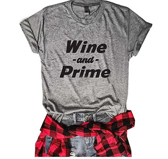 Amazon: HONROY Women’s Wine and Prime Funny Short Sleeve -$11.98