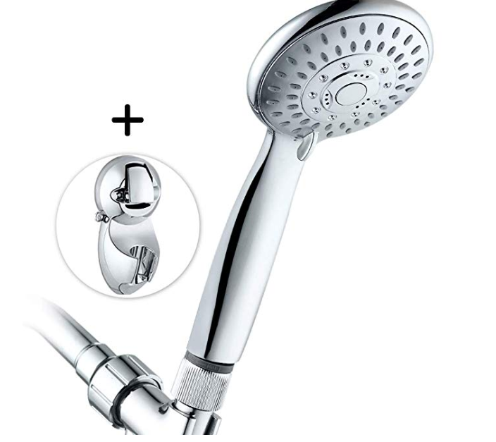 Amazon: 5 Settings Shower Head with Adjustable Height Suction Cup Bracket – $8.45