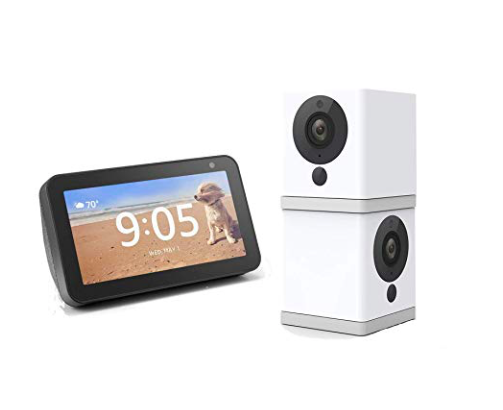 Amazon:Wireless Smart Home Camera Two Pack Bundle with Echo Show 5 (Charcoal) – $50.71