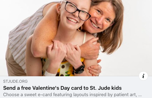 Send a free Valentine’s Day card to St. Jude kids